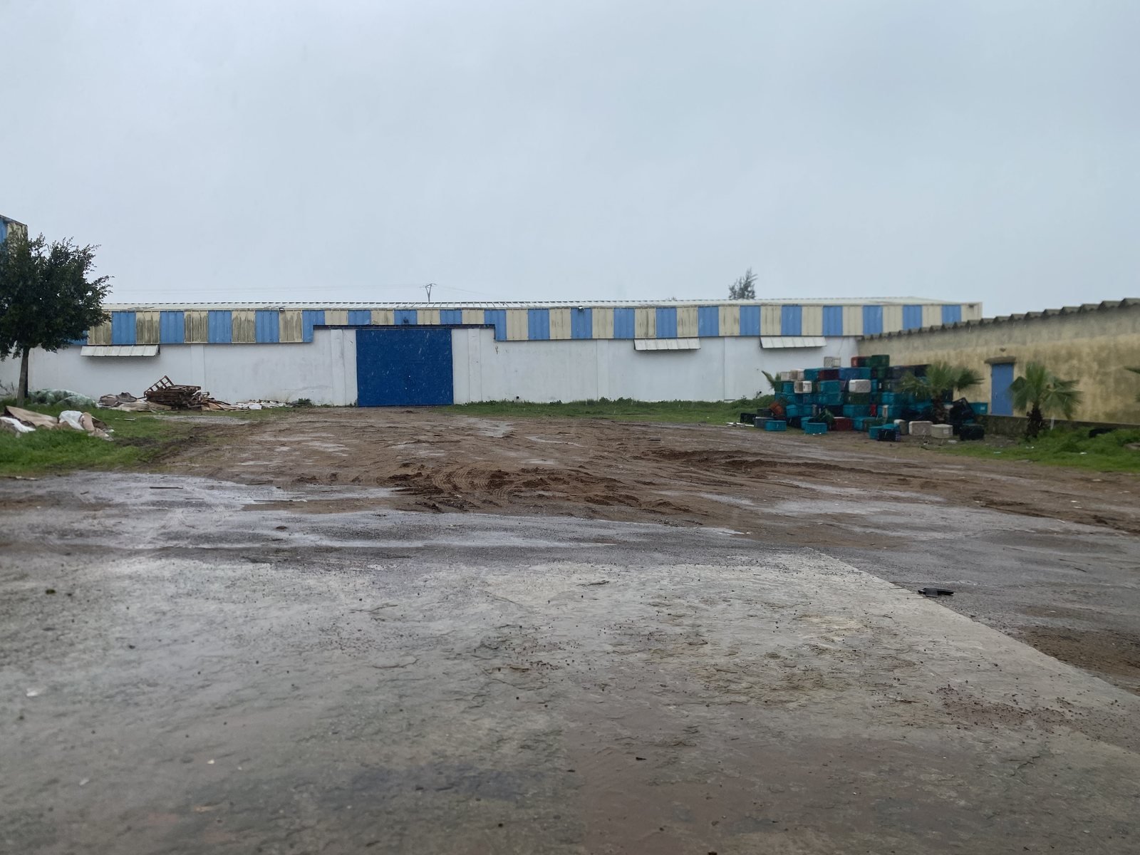 The yard and storage buildings of the Kenitra facility